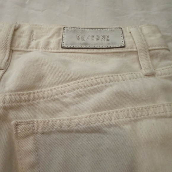Re/Done High Rise Loose Ripped White Jeans - Picture 10 of 11